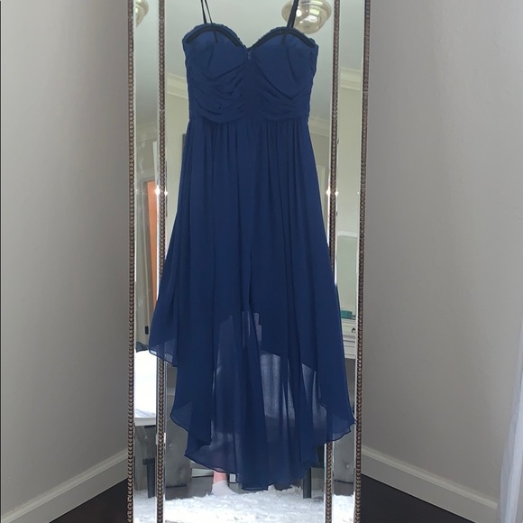 Blue high-low dress - Picture 2 of 4
